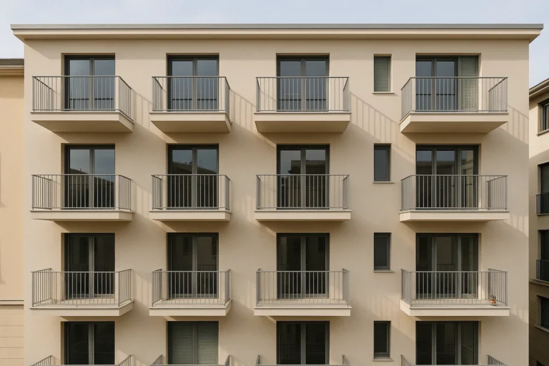 Facciata di un palazzo residenziale in Italia, simbolo della trasparenza negli affitti.