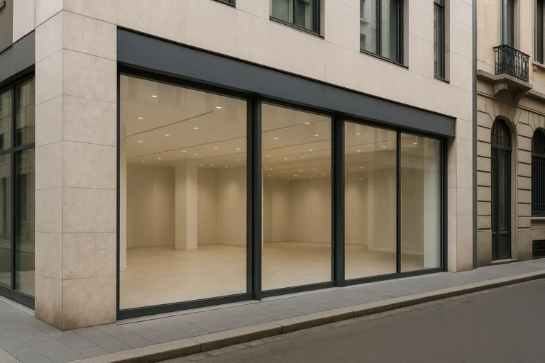 Locale commerciale moderno a Milano in affitto, situato in una zona centrale prestigiosa.